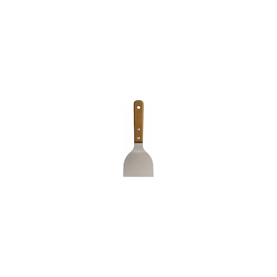 Esmo Home Ahşap Saplı Paslanmaz Çelik Spatula - 24CM Eğilimli Çok Amaçlı Mutfak Spatulası Izgara, Burger, Sebze, Temizlik İçin Profesyonel Metal Spatula - Kestane Akaju - Option-1