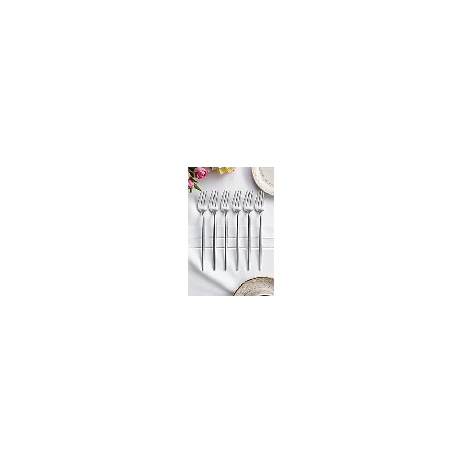 Esmo Home Limon ve Fondü Çatalı Seti, Gümüş Renk, 6 Parça, Çelik, 13 Cm, - 0,65 gr