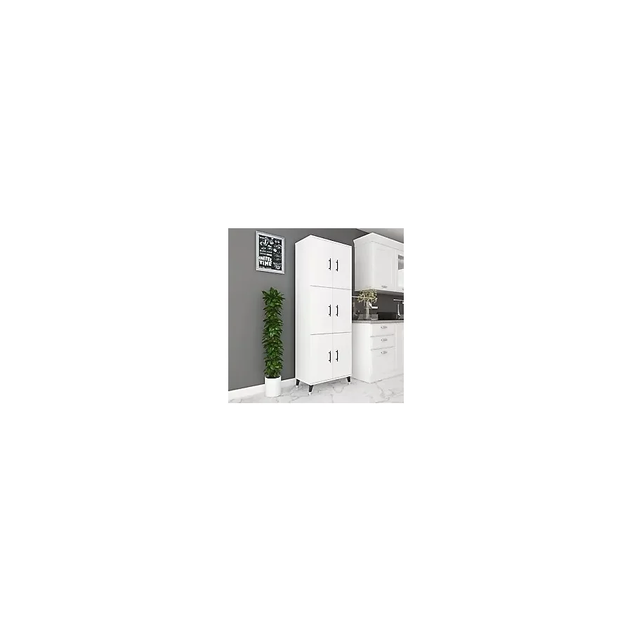 Esmopa Mobilya Çok Amaçlı Kiler, Banyo, Ayakkabılık, Balkon Dolap Beyaz