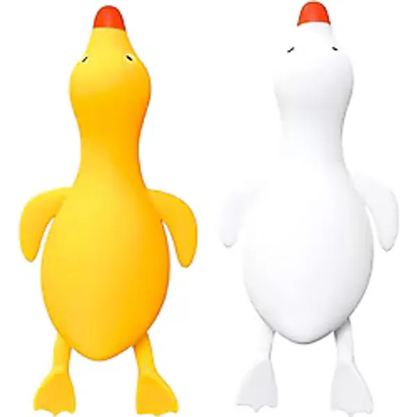 Esnek Stres Giderici Toplar (2'li Set) Ördek Sıkma Topu Squishy Fidget Oyuncakları Çocuklar ve Yetişkinler için Anksiyete Giderici Hayvan Hamur Topları Erkek, Kız Çocuklar için Yumuşacık Stres