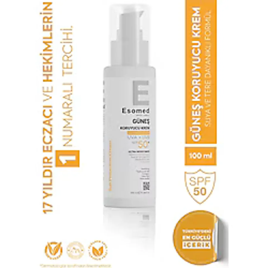 ESOMED SPF 50 Leke Kremi - UVA/UVB Koruma + Leke Karşıtı + Nemlendirici Etki-100ml