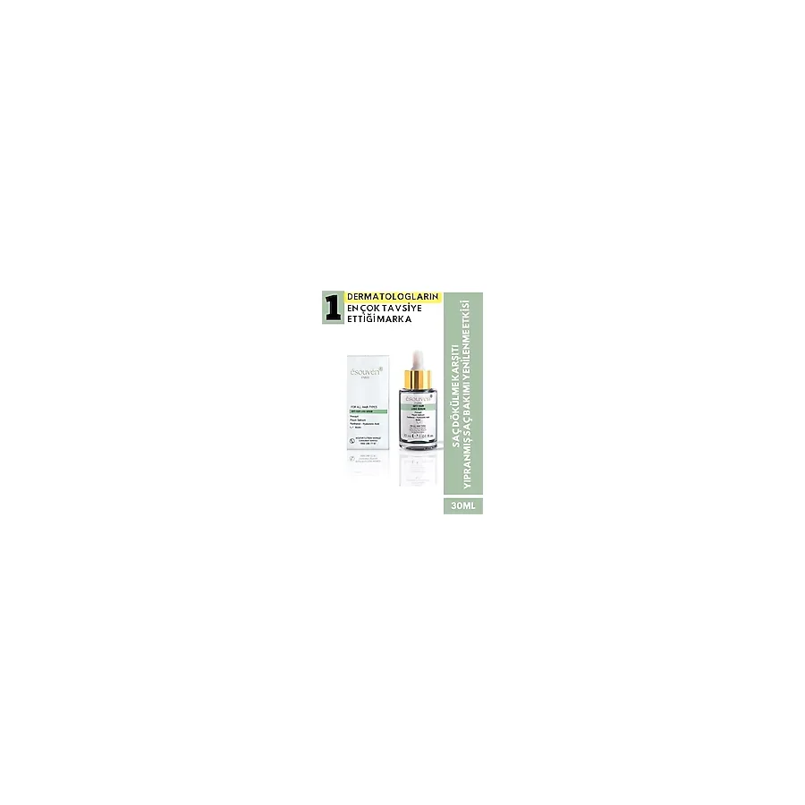 Esouven Cosmetics SAÇ DÖKÜLME KARŞITI YIPRANMIŞ SAÇ BAKIMI VE YENİLEME ETKİLİ SERUM (Procapil,Pisum Sativum,Biotin)