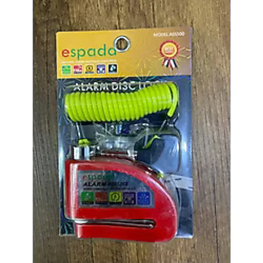 Espada Alarmlı Disk Kilidi Kırmızı Renk