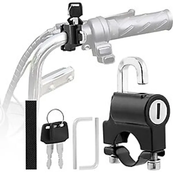 Esplendor Aksesuarcı Motosiklet, Bisiklet, Scooter İçin Kask Kilidi, Motosiklet Aksesuarları, Çok Amaçlı 22-26 mm Gidon Kask Kilidi