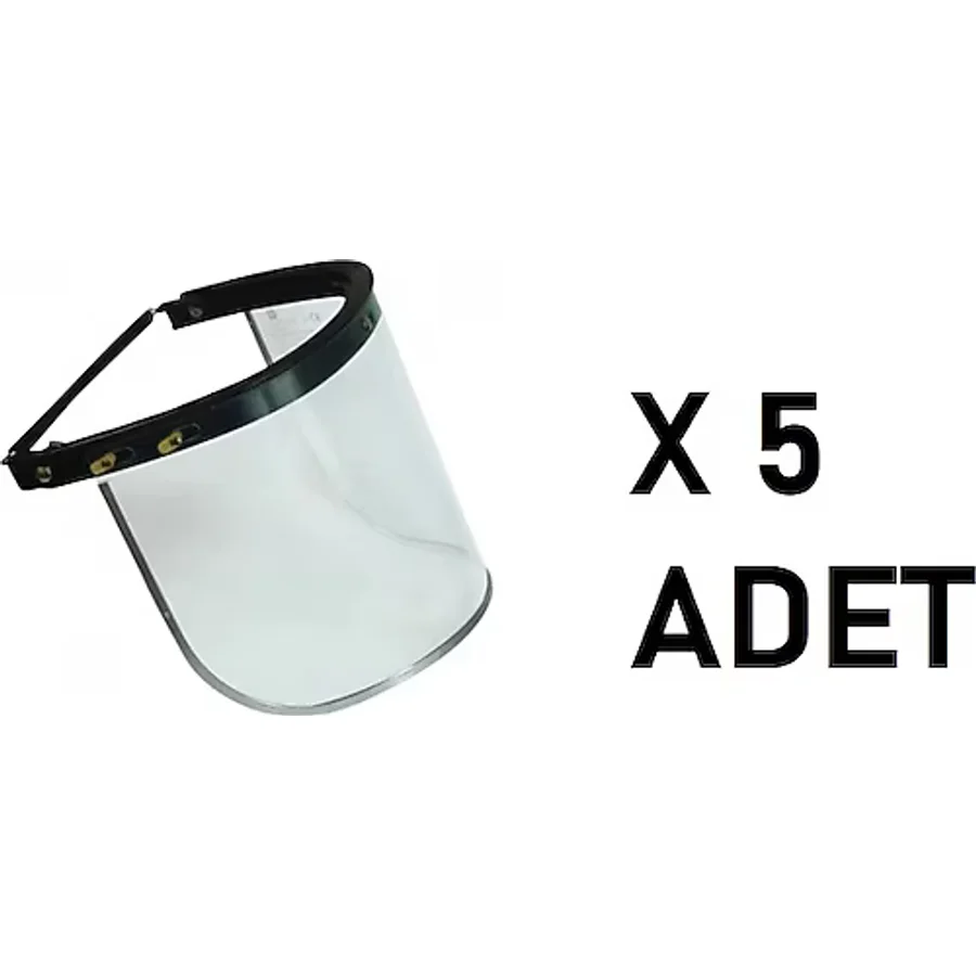 Essafe Barete Takılabilen Şeffaf Yüz Siperliği Vizör+ Vizör Tutucu X 5 Adet