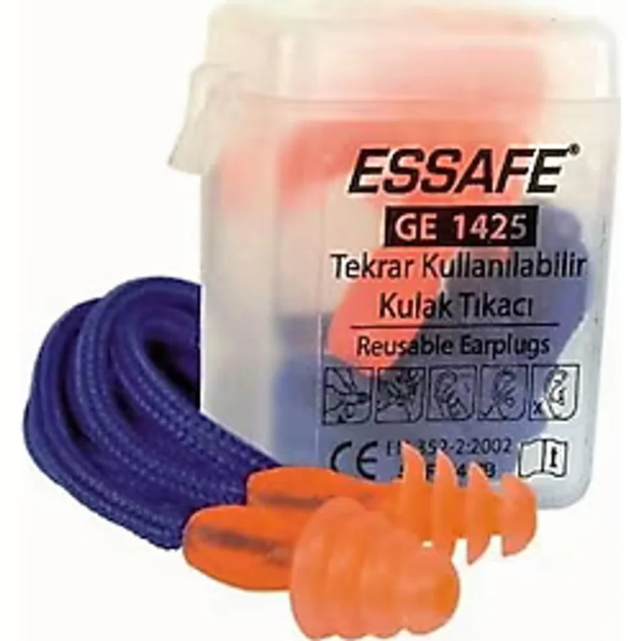 Essafe Gürültü Ses Önleyici İpli Kulak Tıkacı 24db