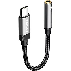 Essager 15CM Type C To 3.5mm Aux Kulaklık Ses Dönüştürücü Adaptör, Hifi Ses Destekli Aux Çevirici