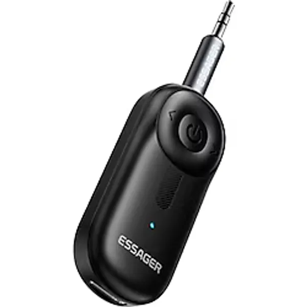 Essager Bluetooth 5.3 3.5Mm Jack Aux Araç Ses Aktarım Kiti Fm Transmitter Kulaklık Araç Müzik Akratım Kiti