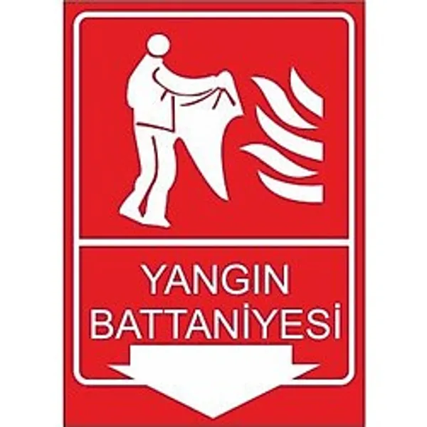 Este Uyarı Levhaları Yangın Battaniyesi 25 X 35 Cm Uyarı Levhası