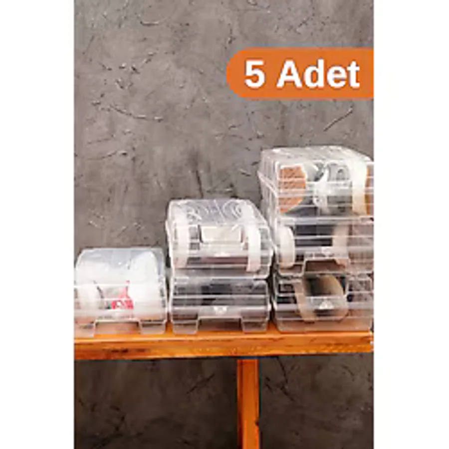 ESTİ 5 Adet - Ayakkabı Kutusu Şeffaf Ayakkabı Saklama Kutusu
