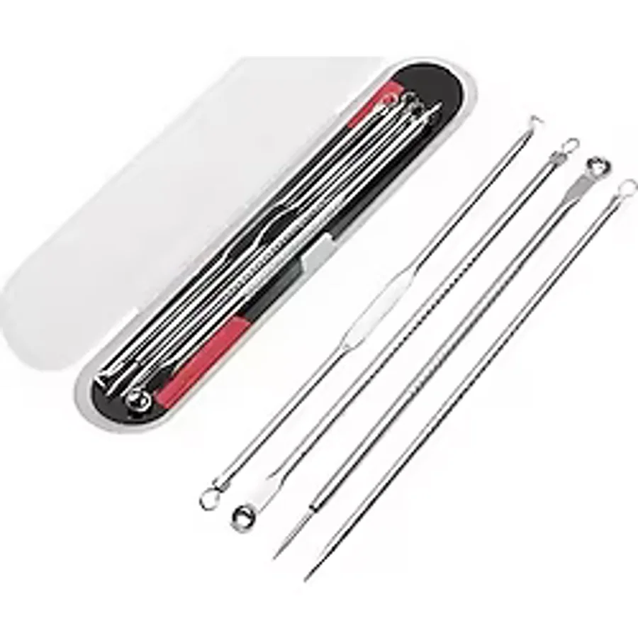 Eşya Dünyası 4 Adet Komedon / Siyah Nokta Temizleme Aparatları - paslanmaz çelik