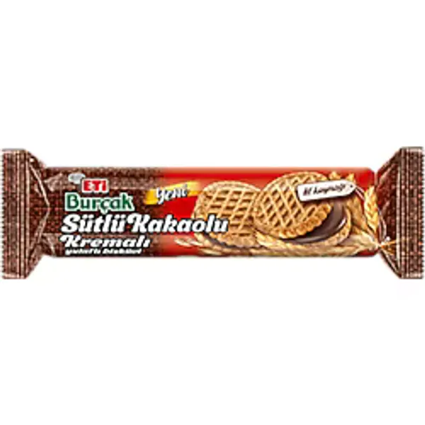 Eti Burçak Sütlü Kakaolu Kremalı Bisküvi 100 gr 12'li