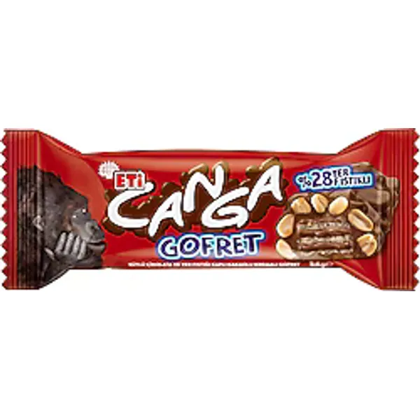 Eti Canga Yer Fıstığı Kaplı Kakaolu Kremalı Gofret 34 gr