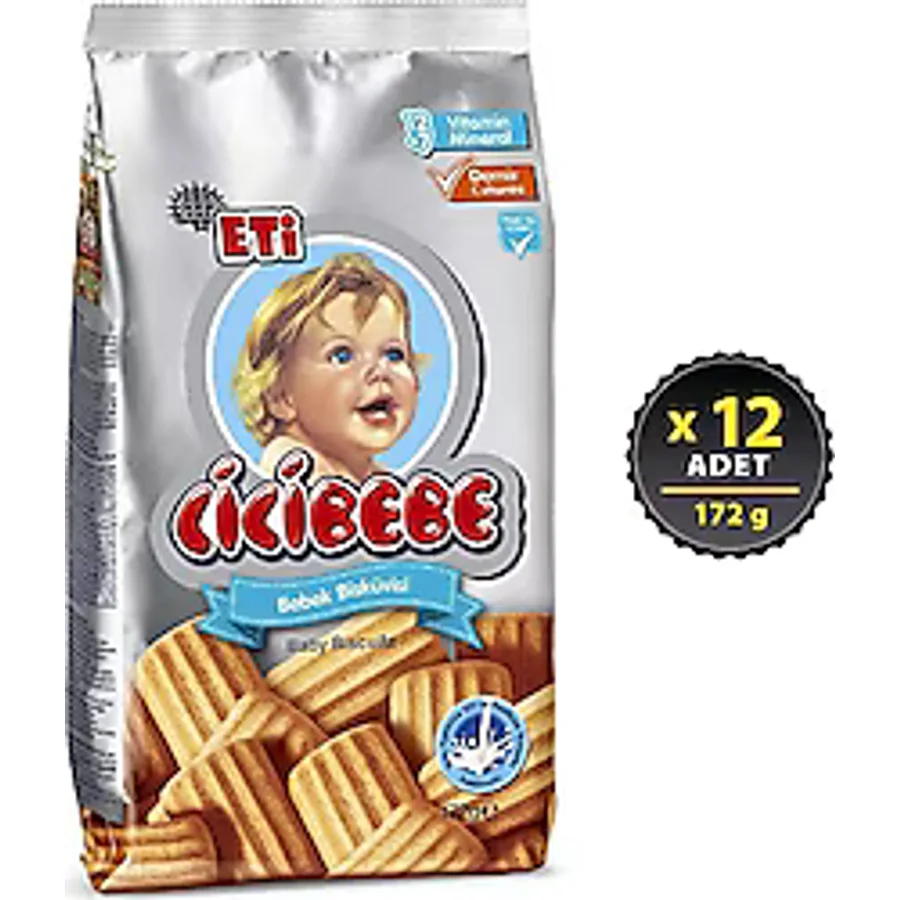 Eti Cicibebe Bisküvi 172 gr 12 Adet