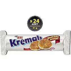 Eti Eti Kremalı Bisküvi 61 gr x 24 Adet
