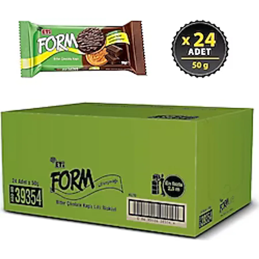 Eti Form Bitter Çikolata Kaplamalı Lifli Bisküvi 24x50 gr