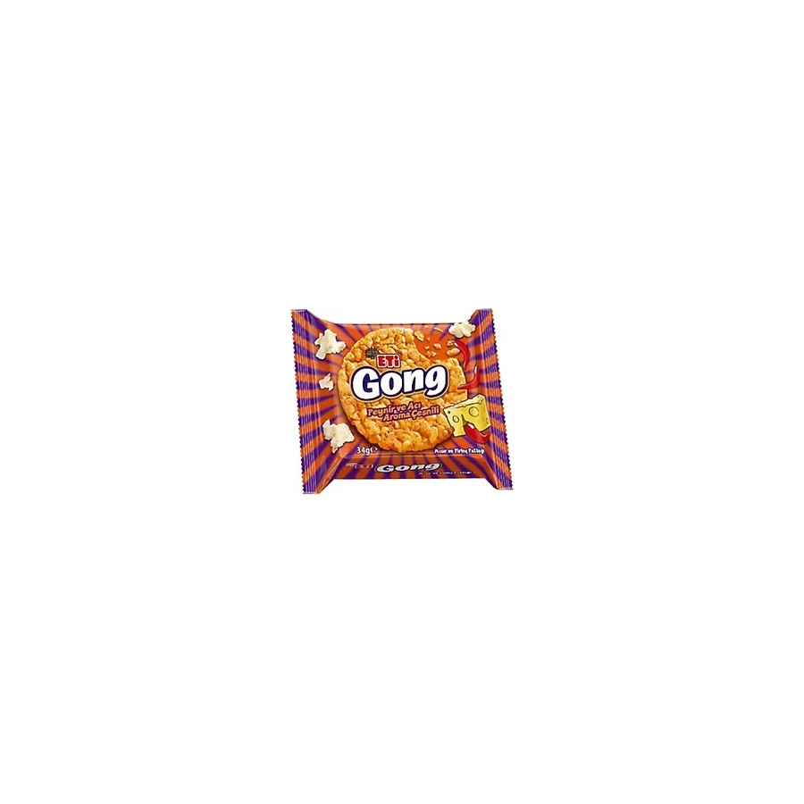 Eti Gong 34 gr 18'li Paket Baharatlı Peynirli