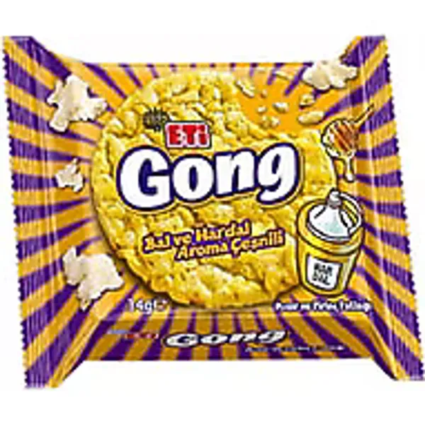 Eti Gong 34 gr Ballı Hardallı Mısır ve Pirinç Patlağı