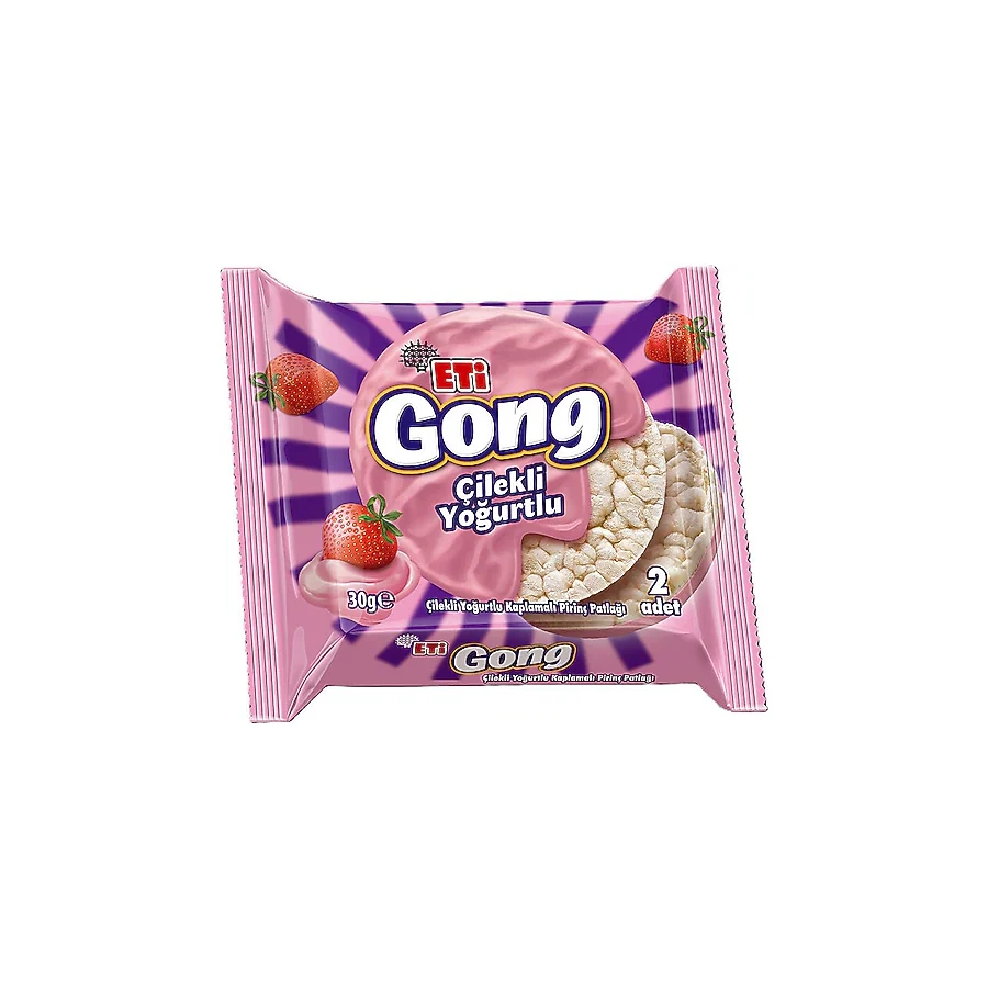 Eti Gong Çilekli Yoğurtlu Pirinç Patlağı 30 gr