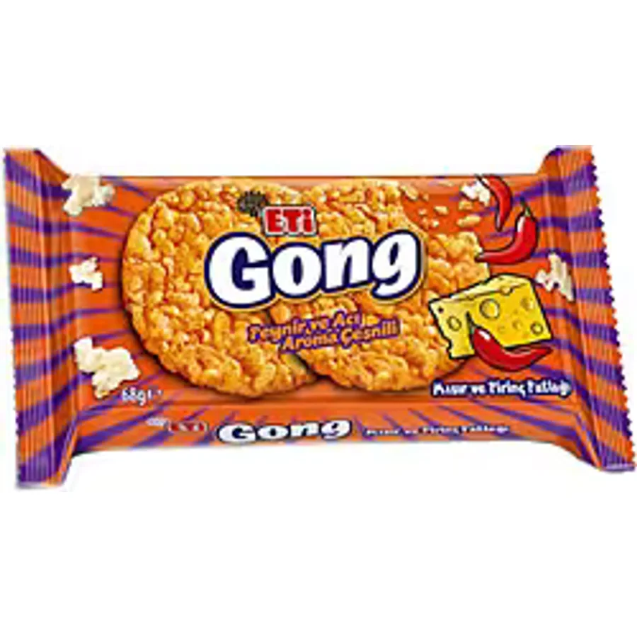 Eti Gong Peynirli ve Acı Aroma Çeşnili Mısır ve Pirinç Patlağı 68 gr