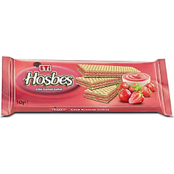 Eti Hoşbeş Çilek Kremalı Gofret 142 gr