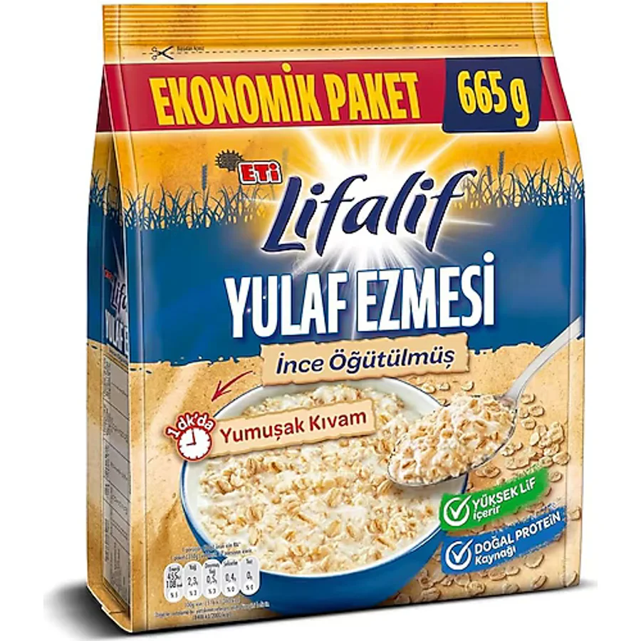 Eti Lifalif İnce Öğütülmüş Yulaf Ezmesi 665 gr