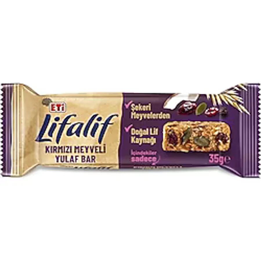 Eti Lifalif Kırmızı Meyveli Yulaf Bar 35 gr 16'lı