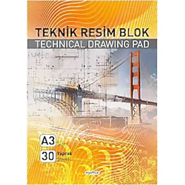 Etika A3 Teknik Resim Blok - 30 Yaprak, Profesyonel Mühendislik ve Mimarlık Çizim Defteri, Ofis ve Okul İçin Kaliteli Kırtasiye Ürünü