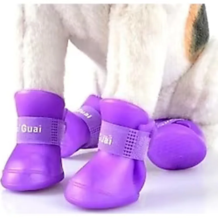 Ett Silikon Kedi Köpek Ayakkabısı - Beyaz