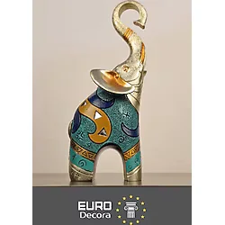 Euro Decora Dekoratif Romantik Fil Küçük Boy 21.5 Cm Hediyelik Eşya Obje Biblo Lüx Modern Ev & Ofis Süs Eşyası