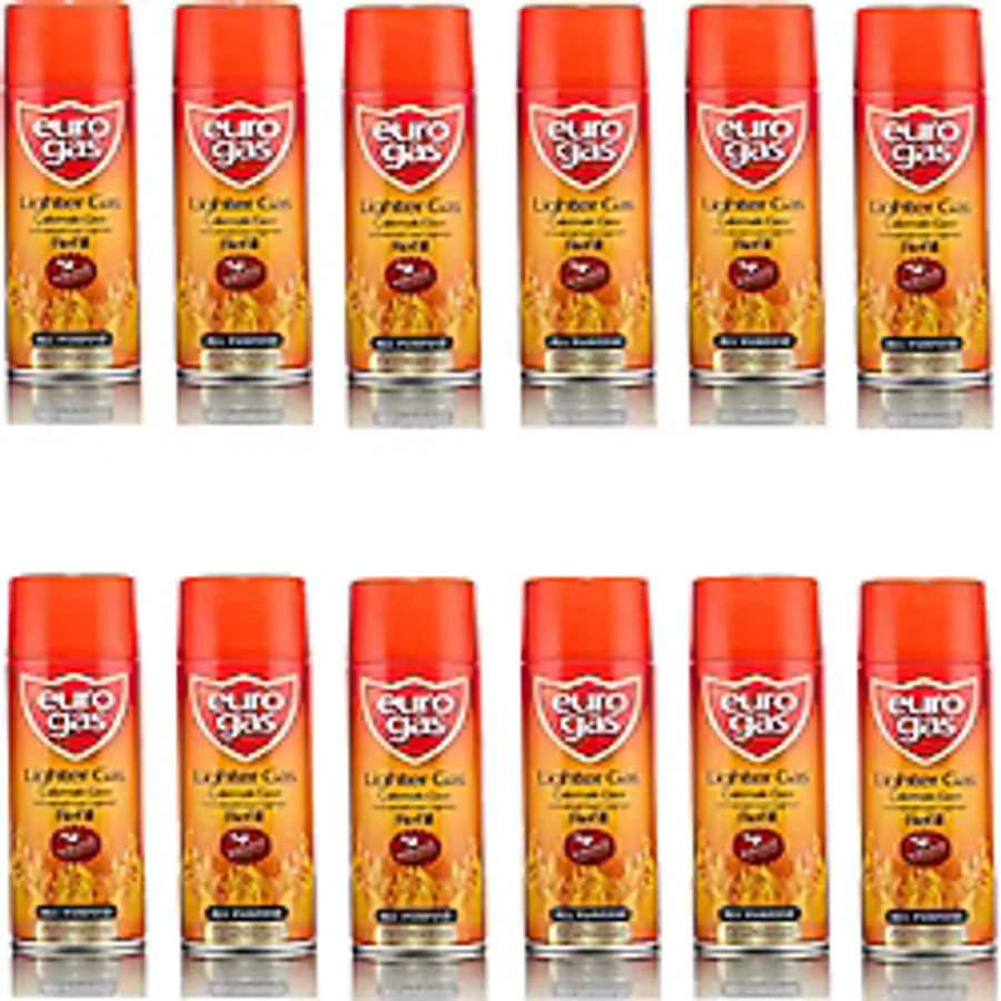 Eurogold Euro Gas Kokusuz Çakmak Gazı 250 Ml 1x12 12 Adet Çok Renkli