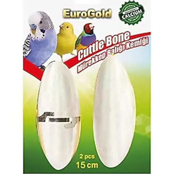 EuroGold Mürekkep Balığı Kemiği Kuş Gaga Taşı İkili 15 Cm