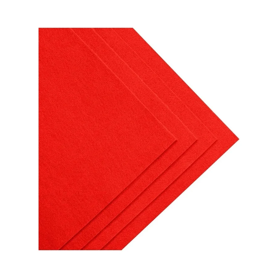 EUROLUXE Kırmızı Renk Metrelik Ince Keçe Kumaş Keçe 1 Mm Aktivite Keçesi Renkli Keçe 1 Metre 100 Cm X 100 Cm