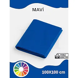 EUROLUXE Mavi Renk Metrelik Ince Keçe Kumaş Keçe 1 Mm Aktivite Keçesi Renkli Keçe 1 Metre (100 Cm X 100 Cm)