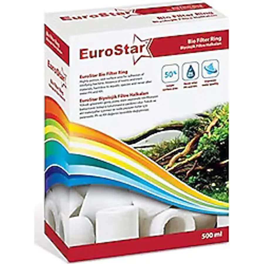 Eurostar Bio Glass Ring Seramik Halka 500 ml Akvaryum Filtre Malzemesi