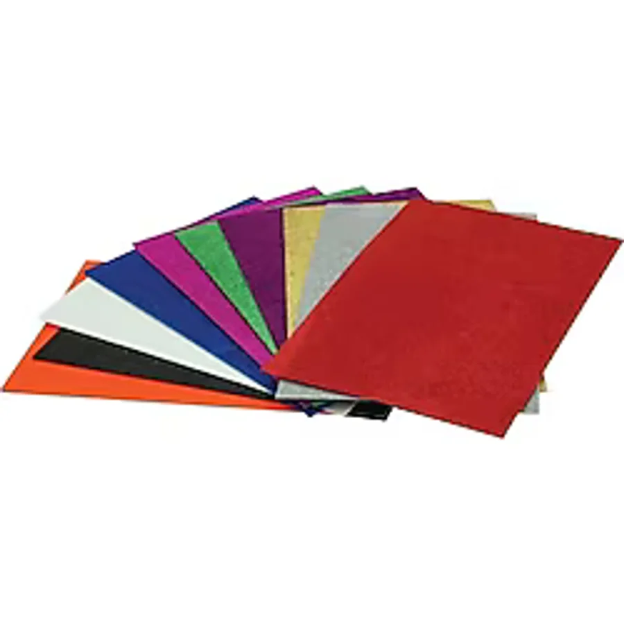 Eva 20 x 30 cm 10 Renk 2 mm Simli, Yapışkanlı
