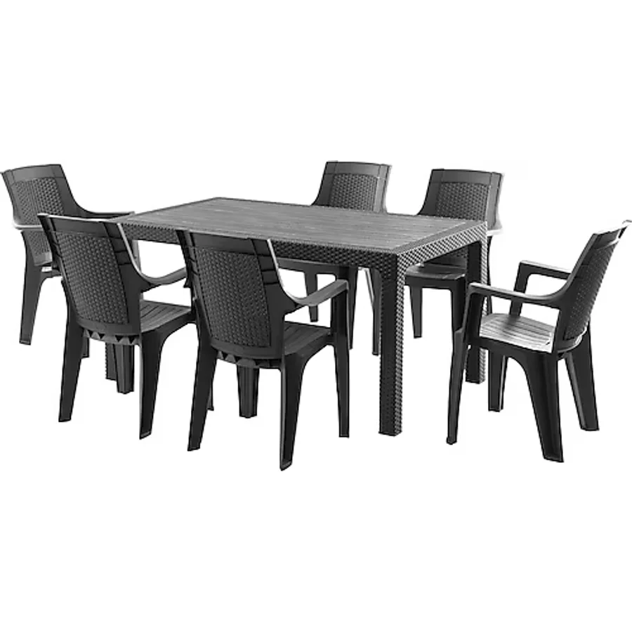 Evdemo Efes 6 Kişilik Rattan Bahçe & Balkon Takımı