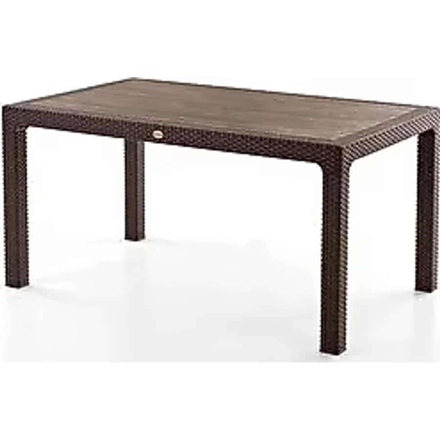 Evdemo Rattan 90x150 Cm Masa Kahve