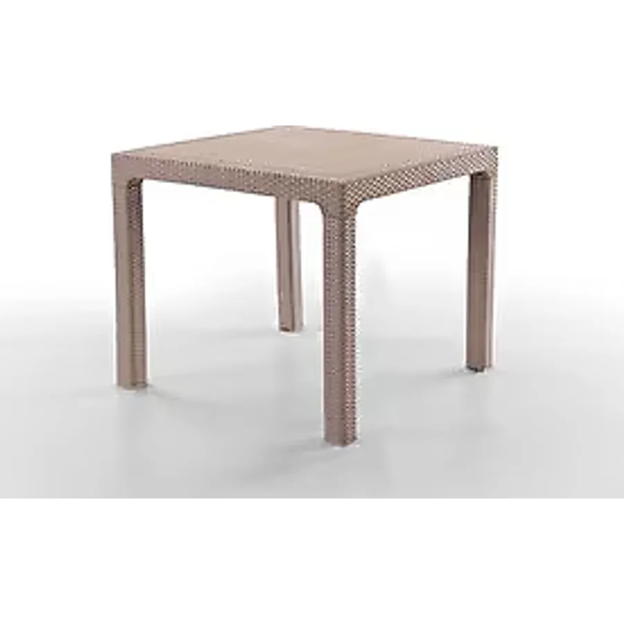 Evdemo Rattan 90x90 Cm Masa Cappuccino