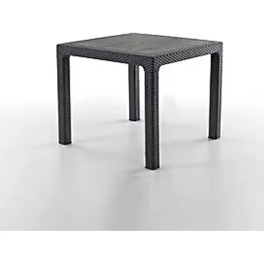 Evdemo Rattan 90x90 Cm Masa Siyah
