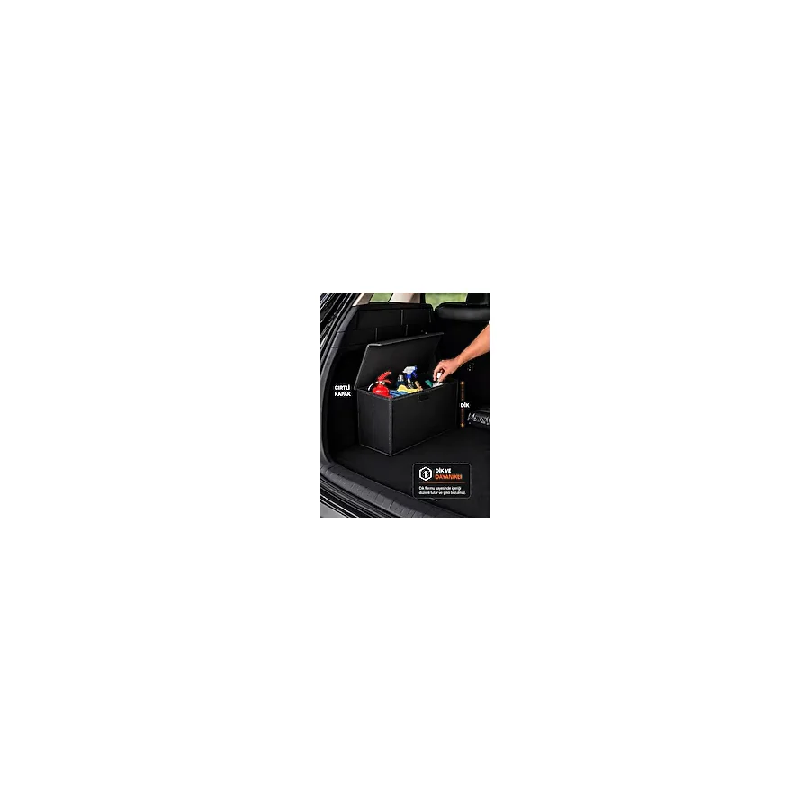 EVELLA HOME Oto Bagaj Düzenleyici Organizer Çanta 50x25x15 cm Katlanabilir Araç Bagaj Çantası