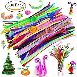 everart 300 Adet, Şönil, 30 Cm, Tüylü Tel, Eğitici Şönil Seti, Renkli Tel