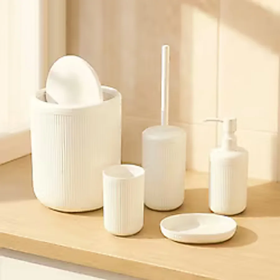 Evidea Bath Linea 5'li Banyo Seti - Beyaz