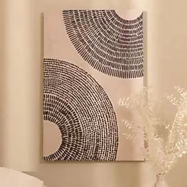 Evidea Deco Dark Line Kanvas Tablo - Bej / Siyah - 60x90 cm