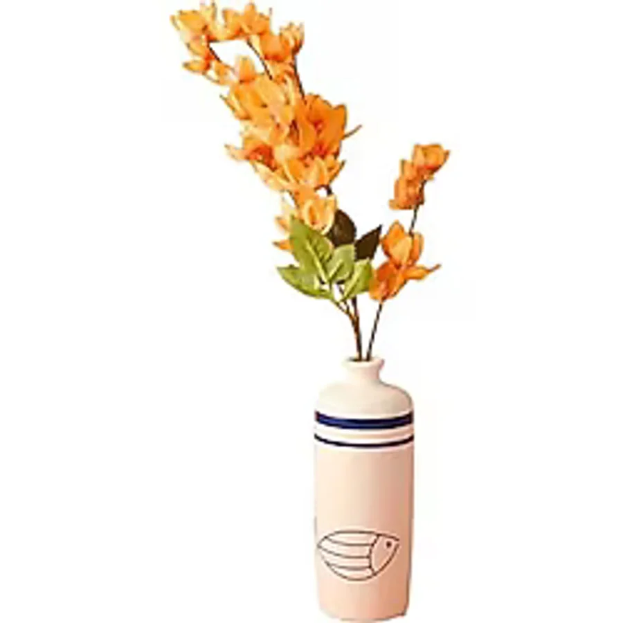 Evidea Deco Enkianthus Yapay Çiçek - Turuncu - 87 cm
