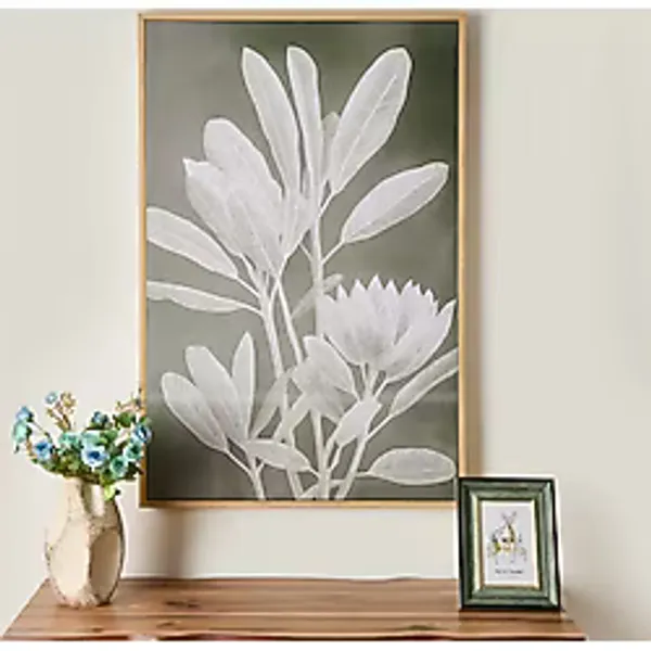 Evidea Deco Green Culture Kanvas Tablo - Beyaz / Yeşil - 90x60 cm