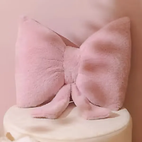 Evidea Soft Kurdele Figürlü Yastık - Pembe - 40x30 cm