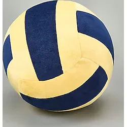 Evidea Soft Voleybol Topu Figürlü Yastık - Lacivert / Sarı - 20 cm