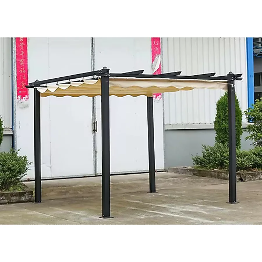 Evinizin Atölyesi Evinizin Atölyesi Bahçe Çardak, Kamelya, Teras Gölgelik, Araç Garaj - 3 x 3 m - Krem