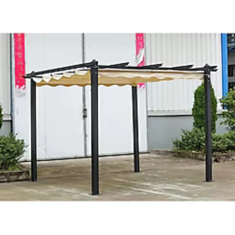 Evinizin Atölyesi Evinizin Atölyesi Bahçe Çardak, Kamelya, Teras Gölgelik, Araç Garaj - 3 x 3 m - Krem